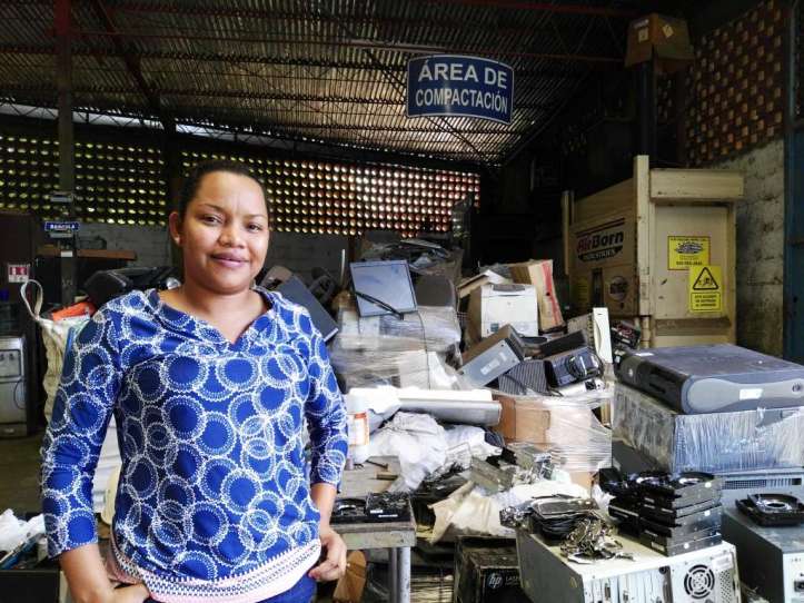 Janny Tercero, emprendedora y una verdadera gladiadora del reciclaje en Nicaragua.