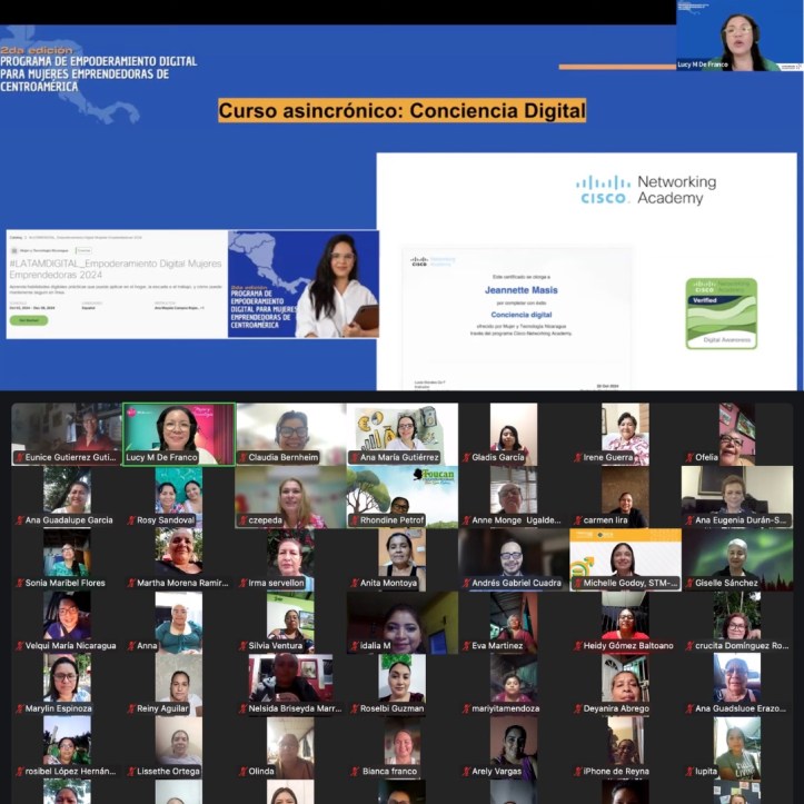 Programas virtuales para apoyar amuejres emprendedoras rurales de centroamerica.